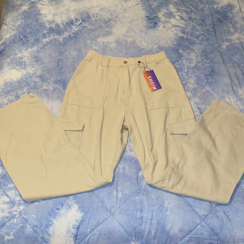 Beige Cargo Pants